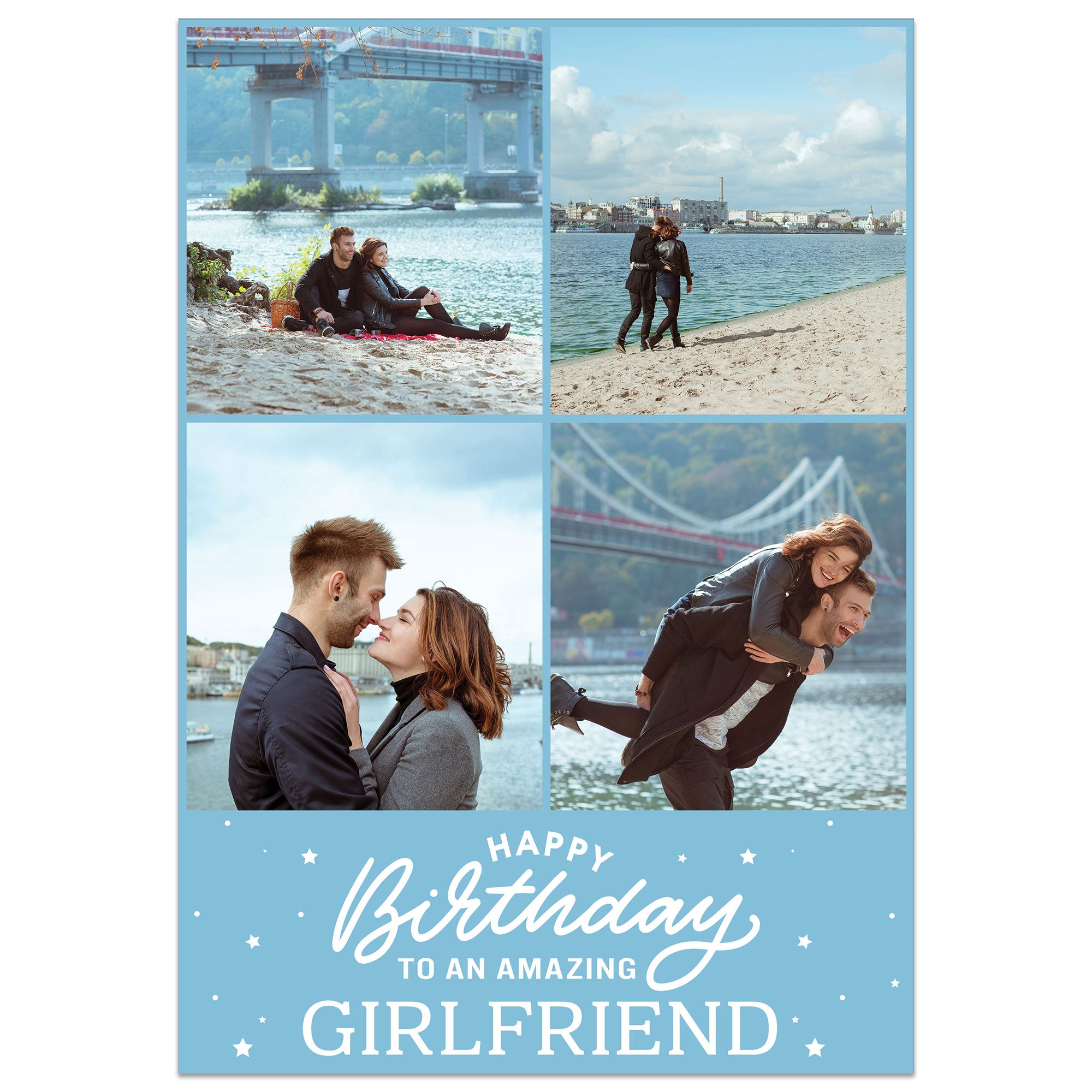 4 Photo Amazing Girlfriend Birthday Card