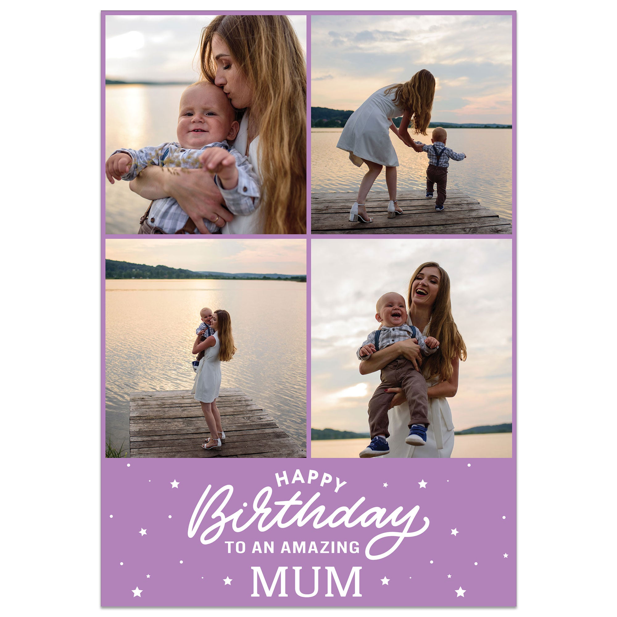 4 Photo Amazing Mum Birthday Card