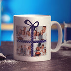 4 Photo Grid Present Mug