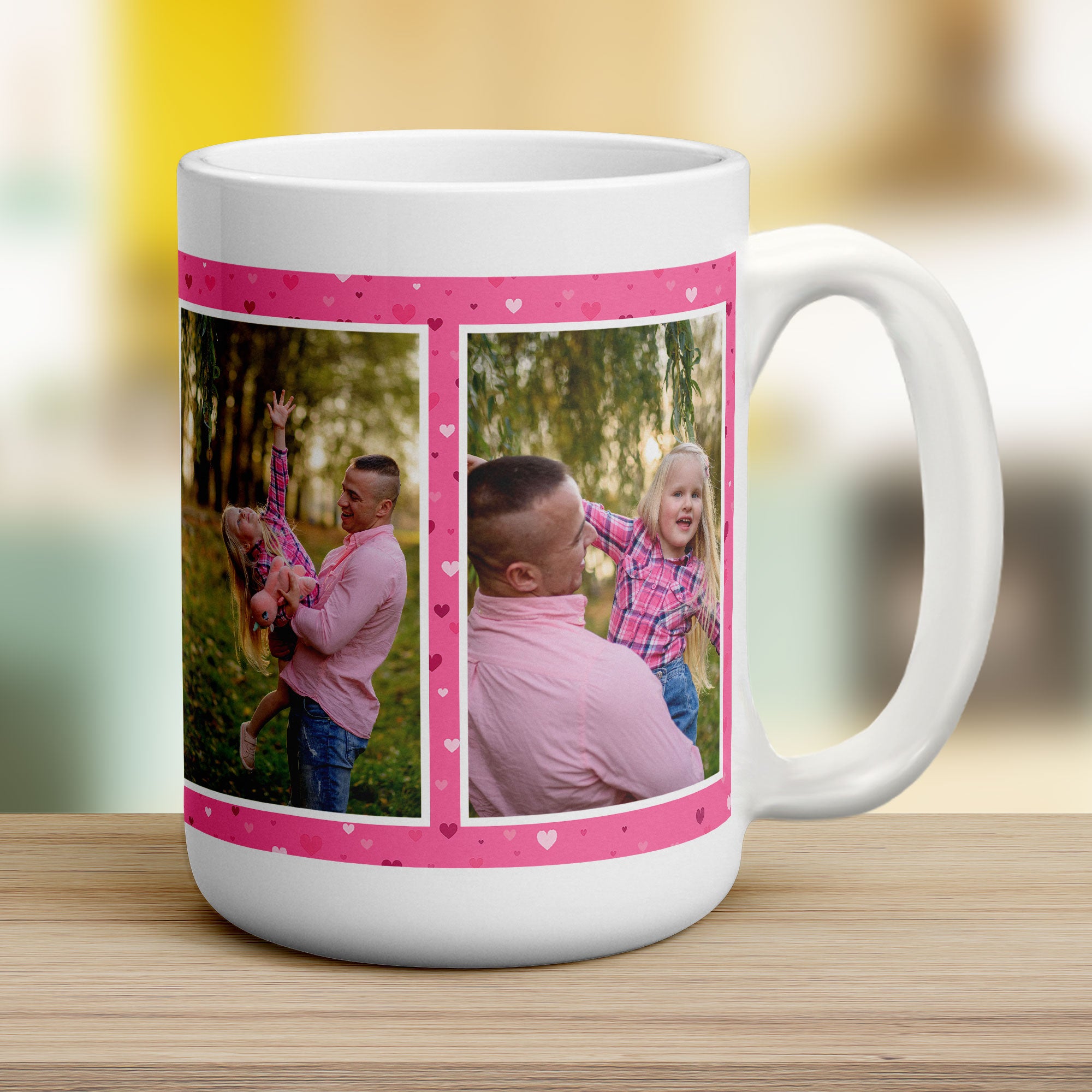 4 Photo Heart Mug