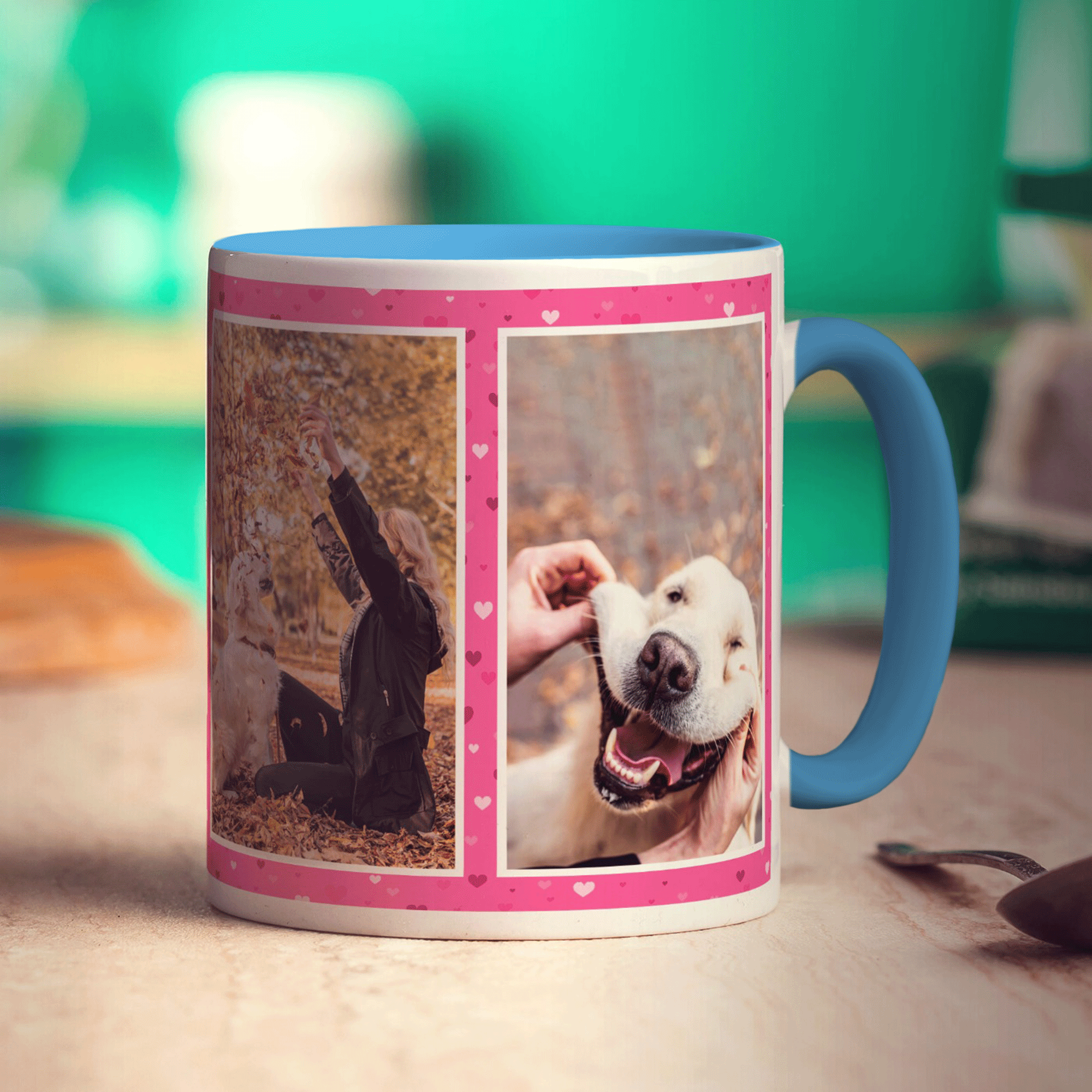 4 Photo Heart Mug