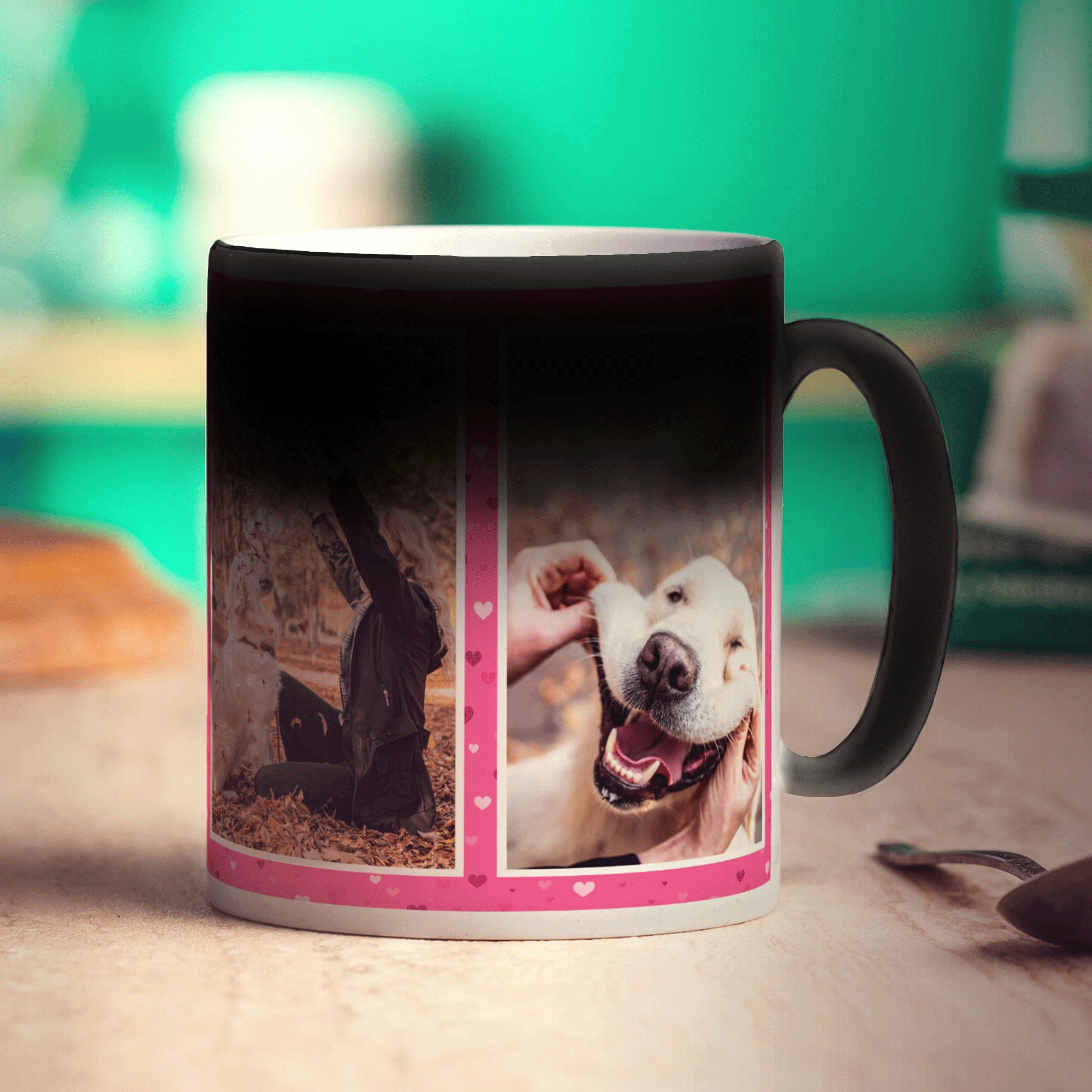 4 Photo Heart Mug