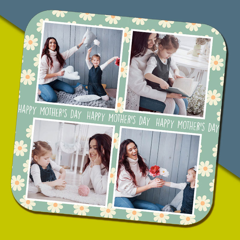 4 Photo Mother's Day Coaster