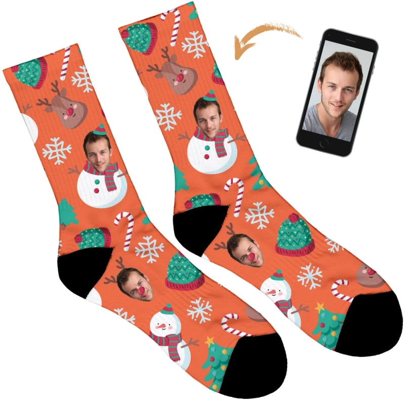 Snowman Personalised Christmas Socks