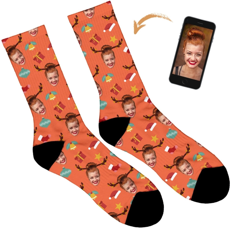Reindeer Personalised Christmas Socks