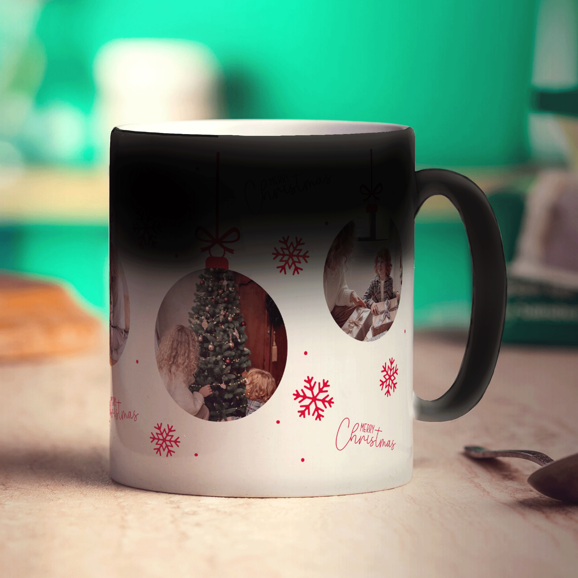 5 Photo Christmas Bauble Mug