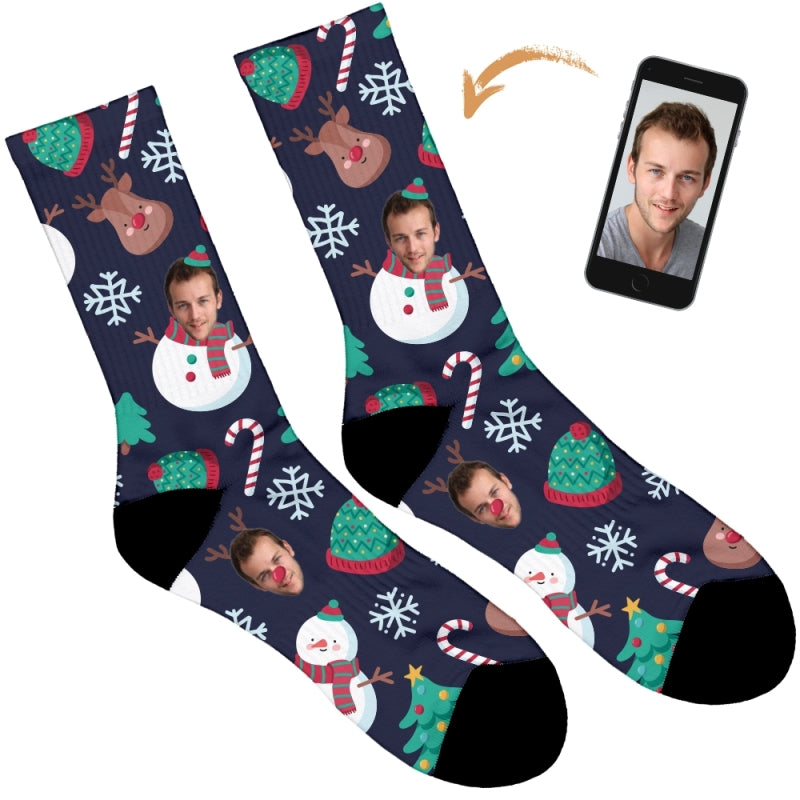 Snowman Personalised Christmas Socks
