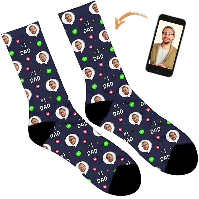 No. 1 Dad Personalised Socks