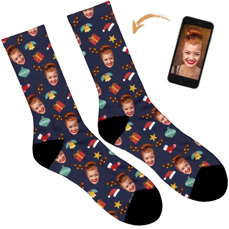 Reindeer Personalised Christmas Socks