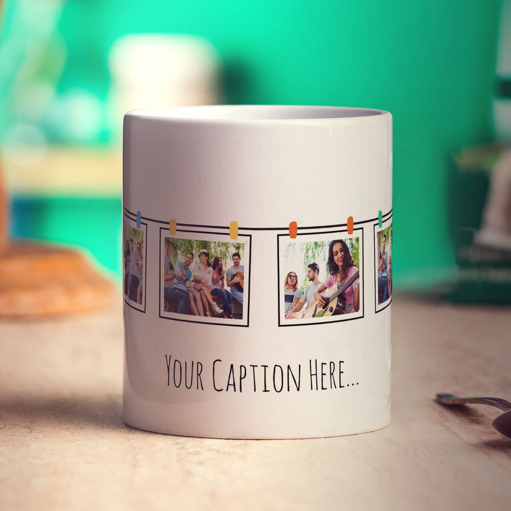 6 Hanging Photos with Caption Mug