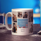 6 Photo Merry Christmas Grandad with Text Mug