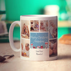 6 Photo Merry Christmas Grandma with Text Mug