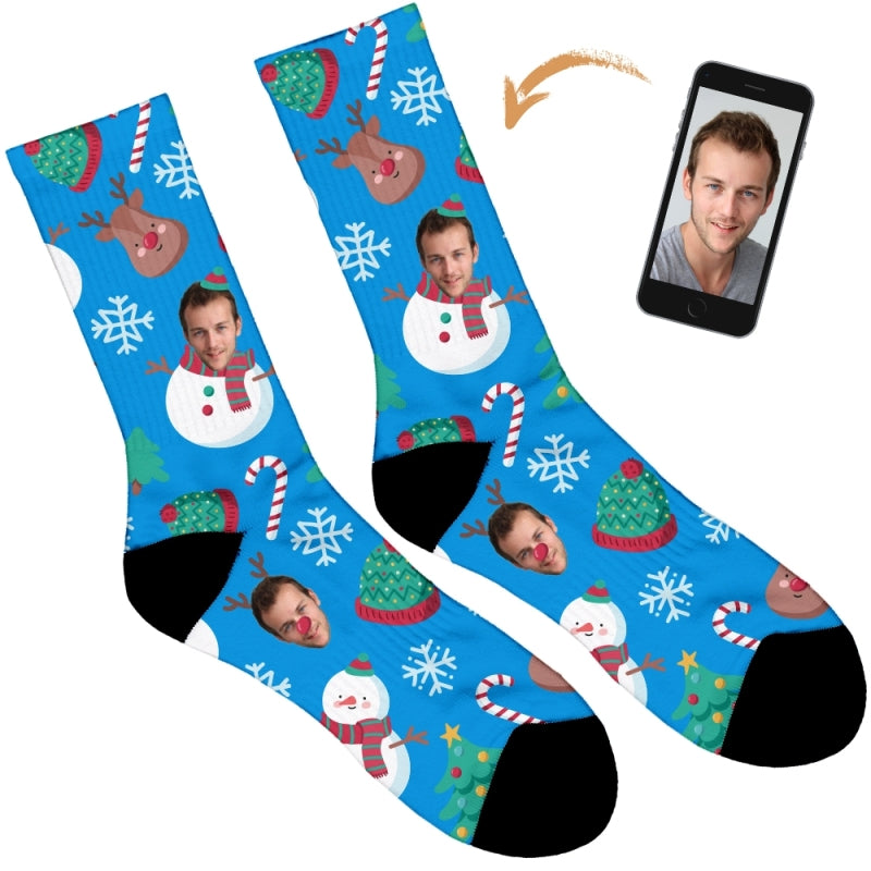 Snowman Personalised Christmas Socks