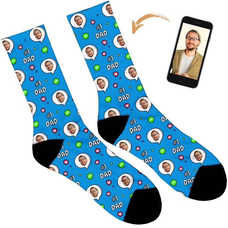 No. 1 Dad Personalised Socks