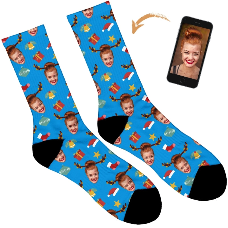 Reindeer Personalised Christmas Socks