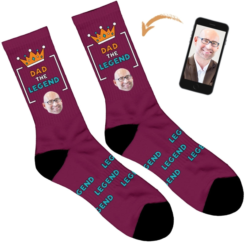 Personalised Dad Legend Socks