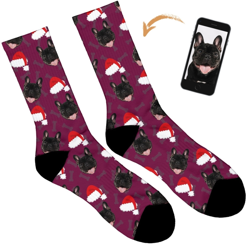 Your Dog on Christmas Socks