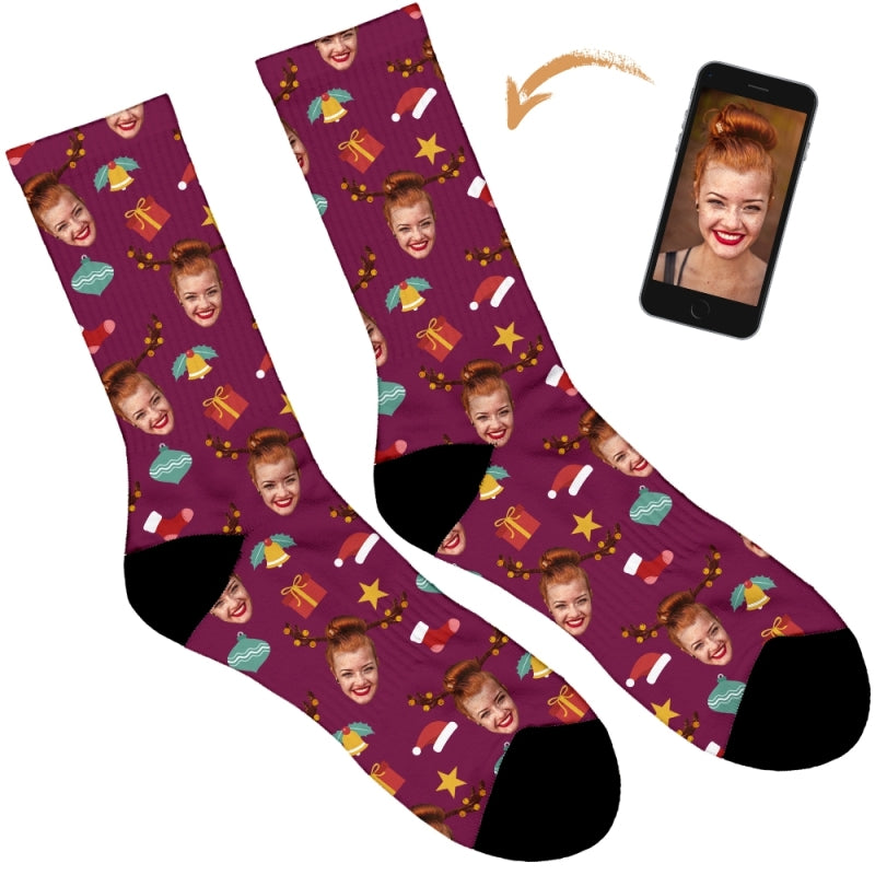 Reindeer Personalised Christmas Socks