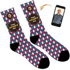 Happy Father's Day Argyle Personalised Socks