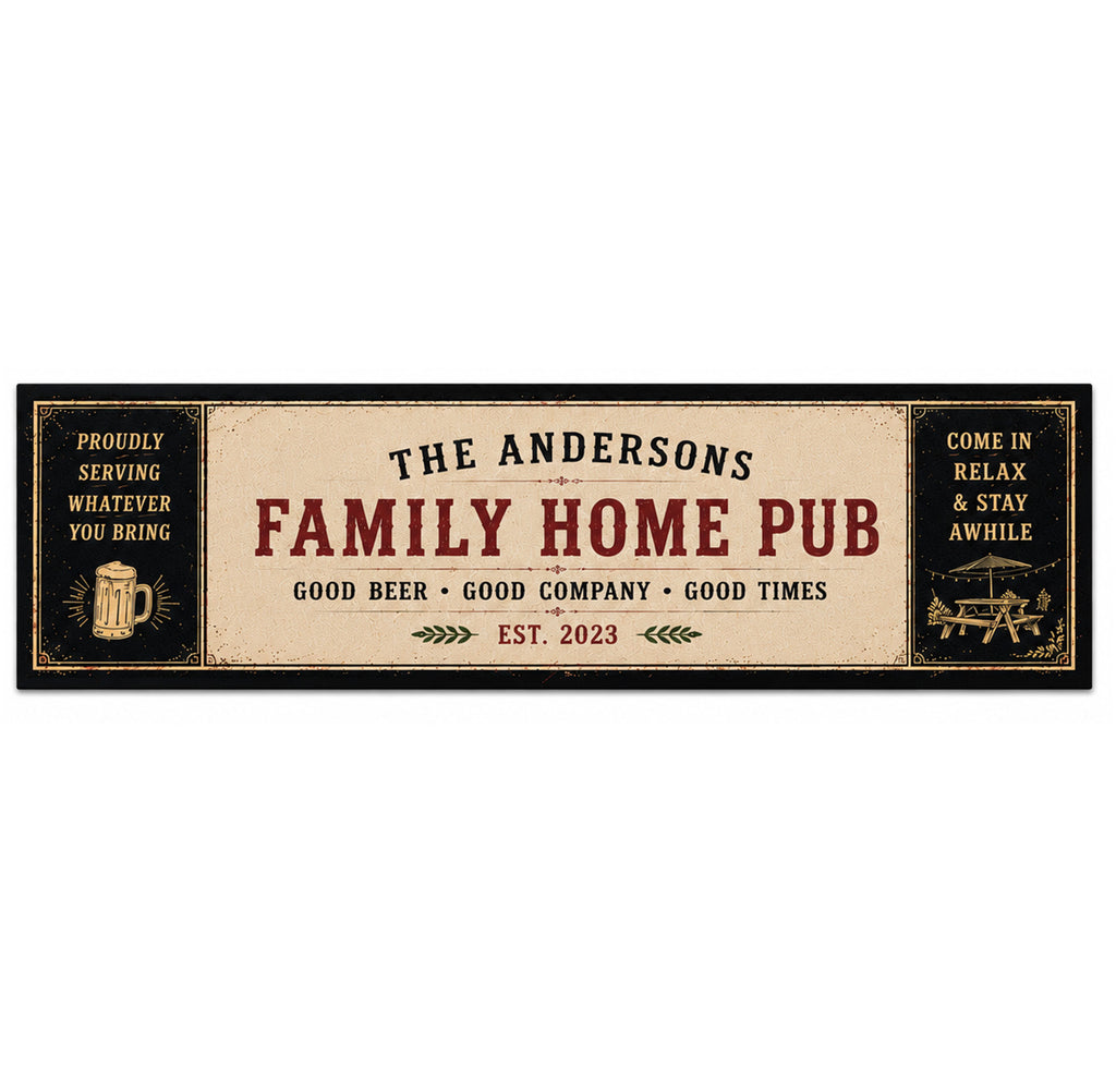 Personalised Bar Runner / Bar Mat