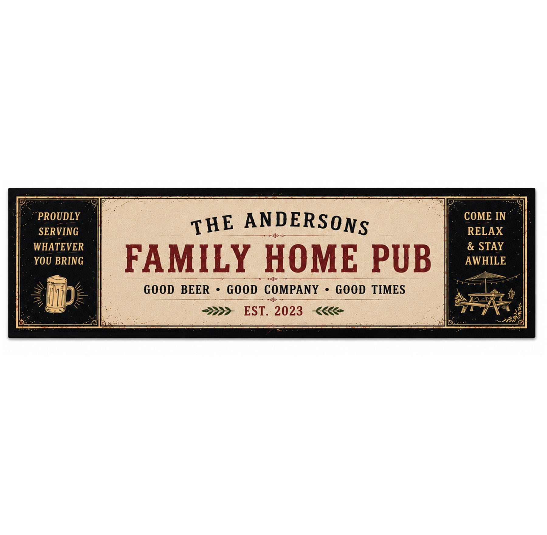 Personalised Bar Runner / Bar Mat