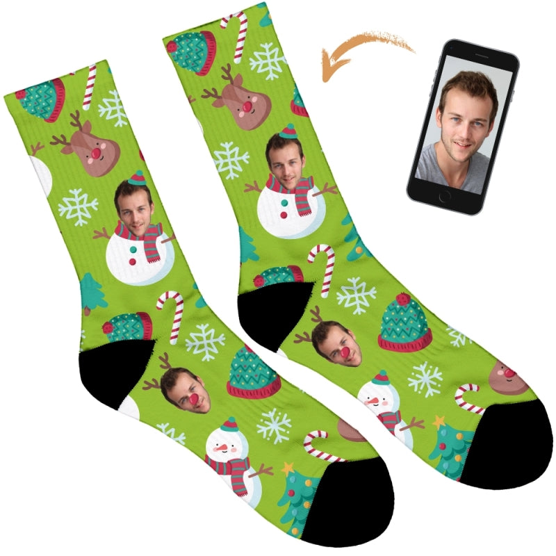 Snowman Personalised Christmas Socks