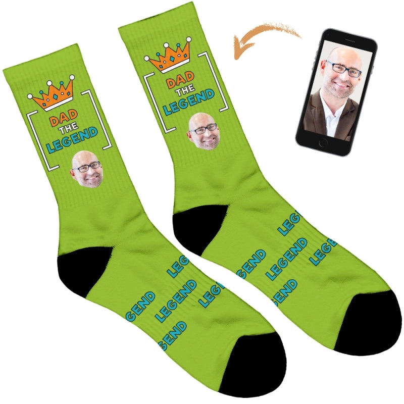Personalised Dad Legend Socks