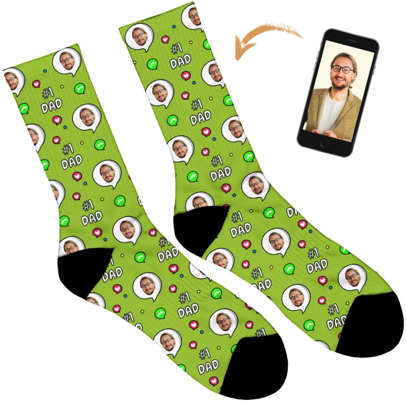 No. 1 Dad Personalised Socks