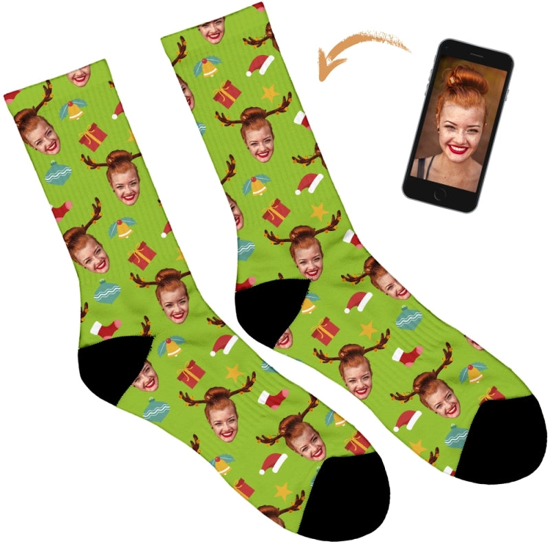 Reindeer Personalised Christmas Socks