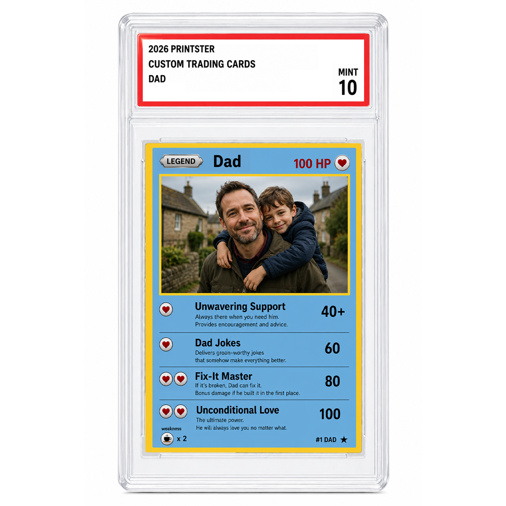 Dad Legend Poke Style Custom Trading Card
