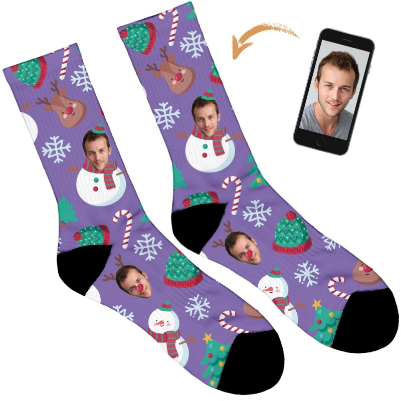 Snowman Personalised Christmas Socks