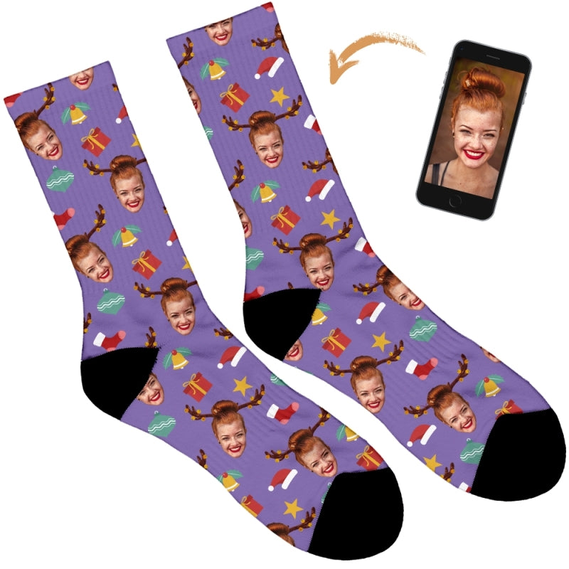 Reindeer Personalised Christmas Socks