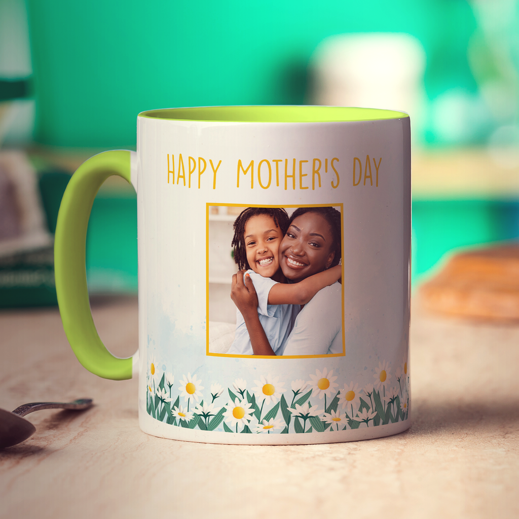 Mother's Day Flower Photo Mug