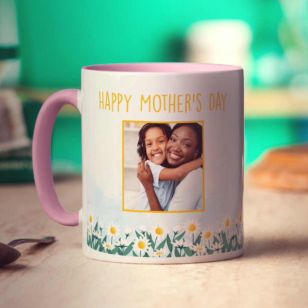Mother's Day Flower Photo Mug