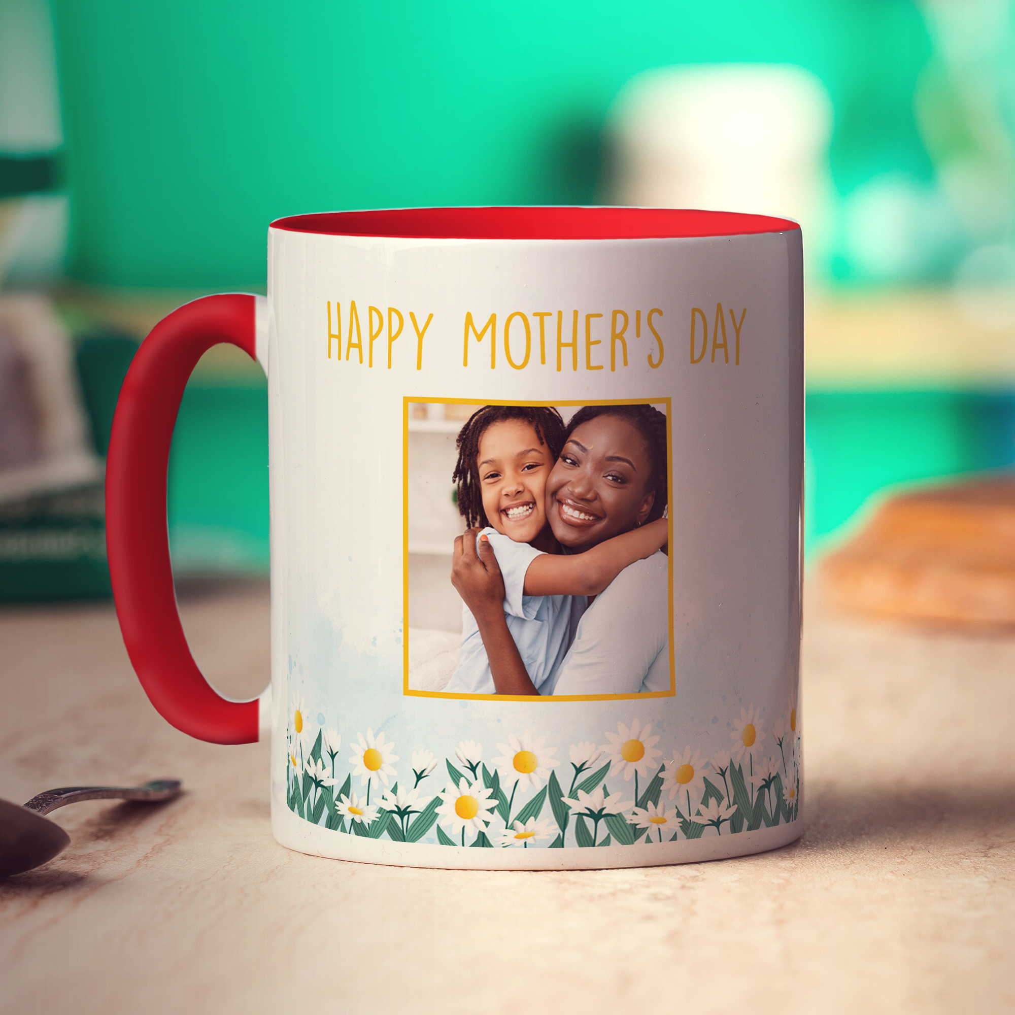 Mother's Day Flower Photo Mug