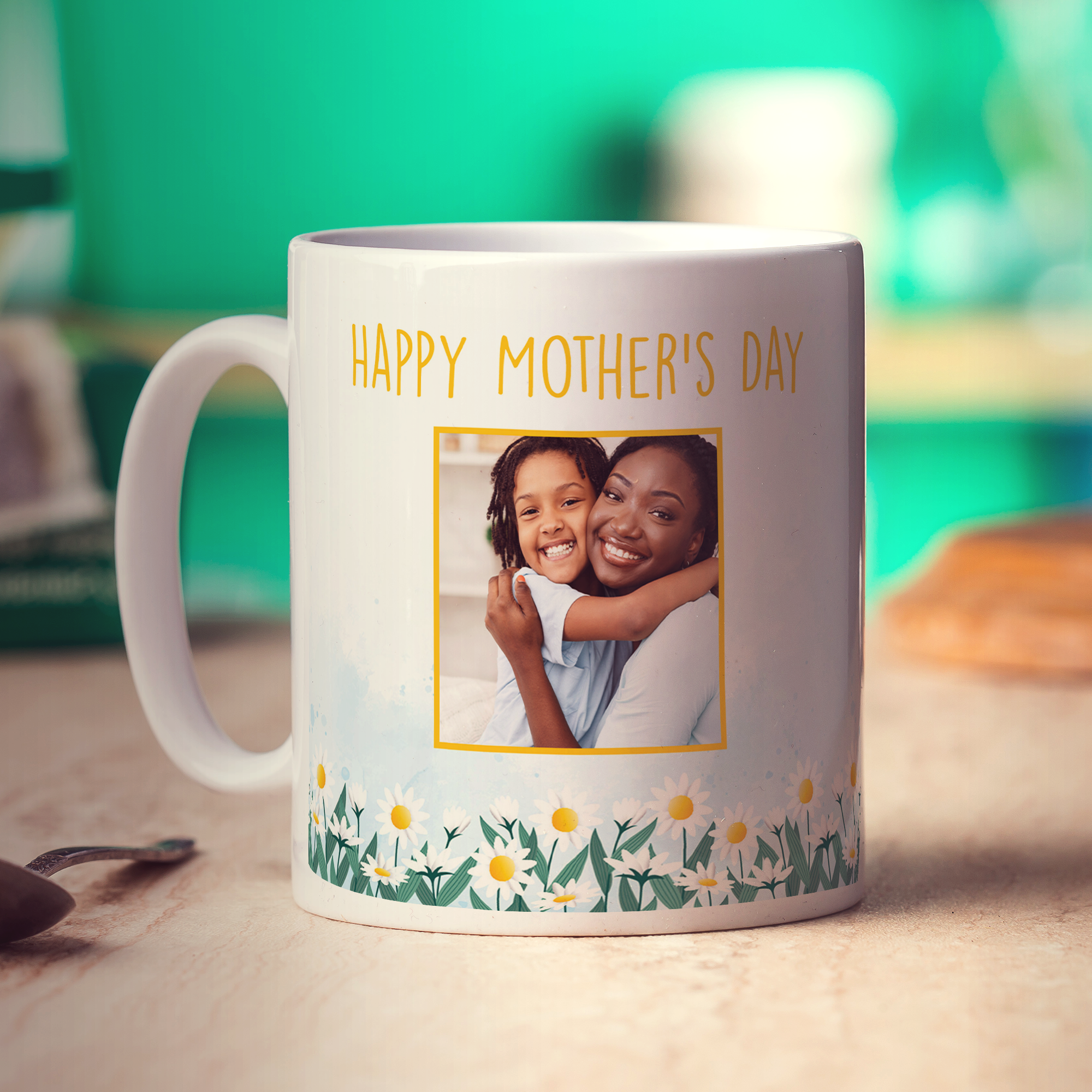 Mother's Day Flower Photo Mug