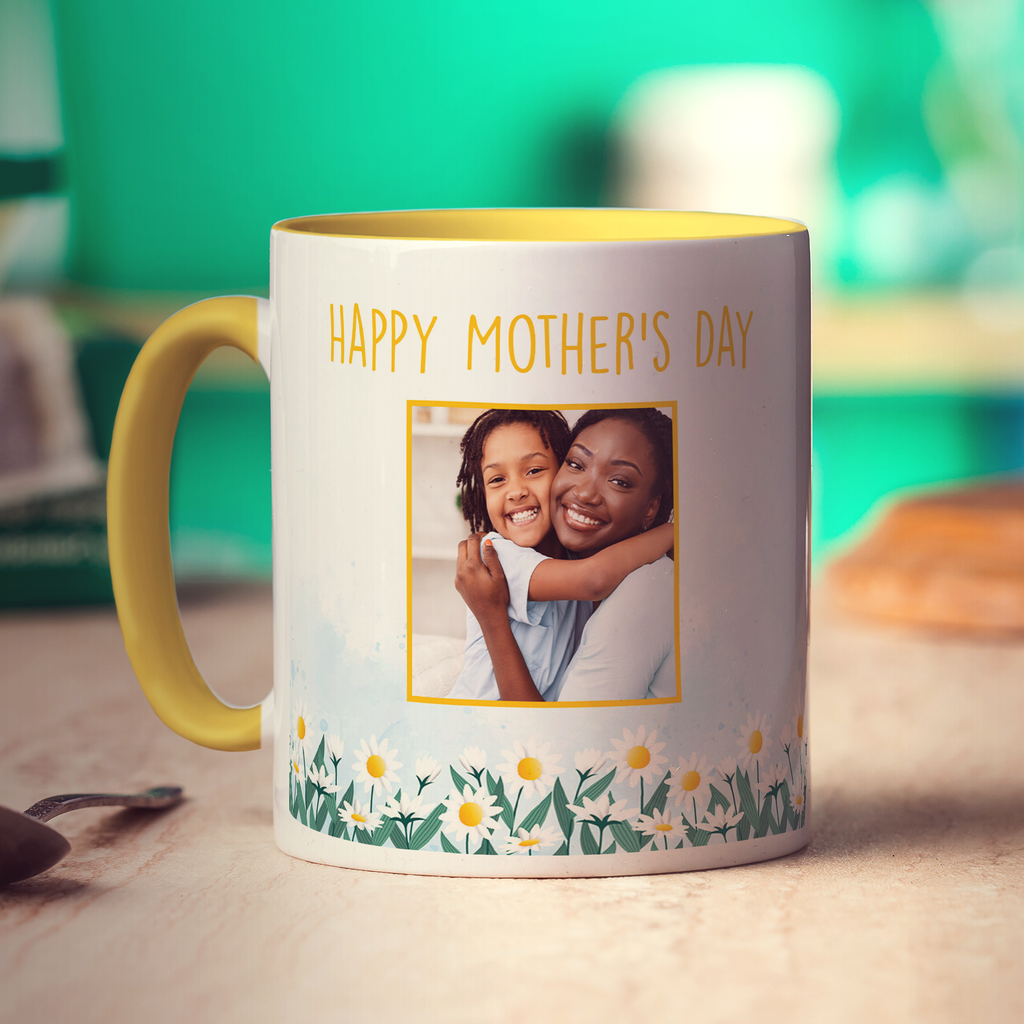 Mother's Day Flower Photo Mug