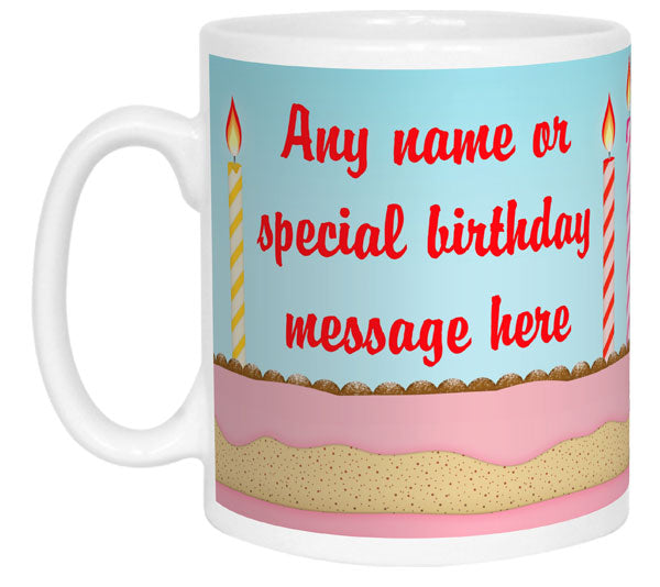Cake and Candles Birthday Age Mug