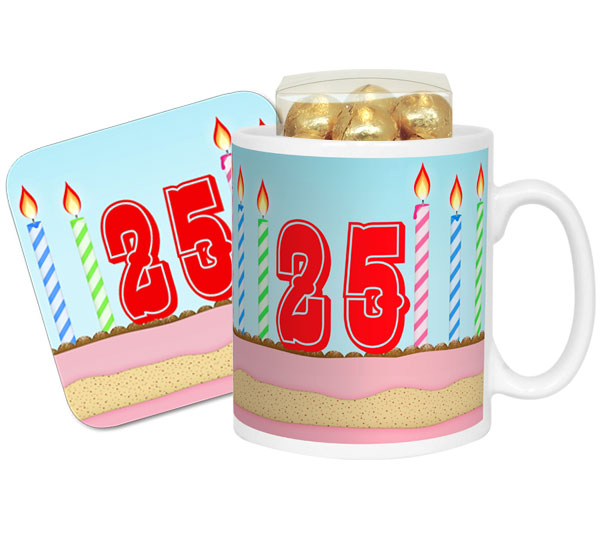 Cake and Candles Birthday Age Mug