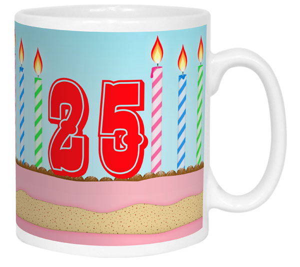 Cake and Candles Birthday Age Mug