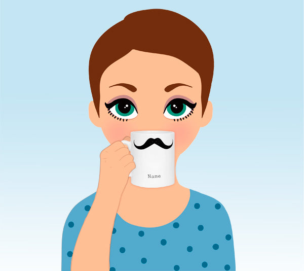 Black Moustache Mug