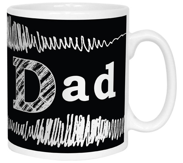 "Dad" Blackboard Style Scribble Mug
