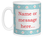 Blue Floral Photo Mug