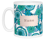 Vintage Style Personalised Name Mug - Blue