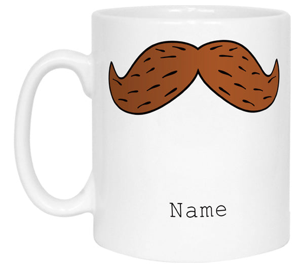 Brown Moustache Mug