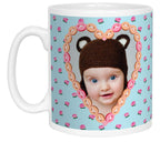 Shabby Chic Button Heart Photo Mug