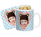 Shabby Chic Button Heart Photo Mug