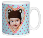 Shabby Chic Button Heart Photo Mug