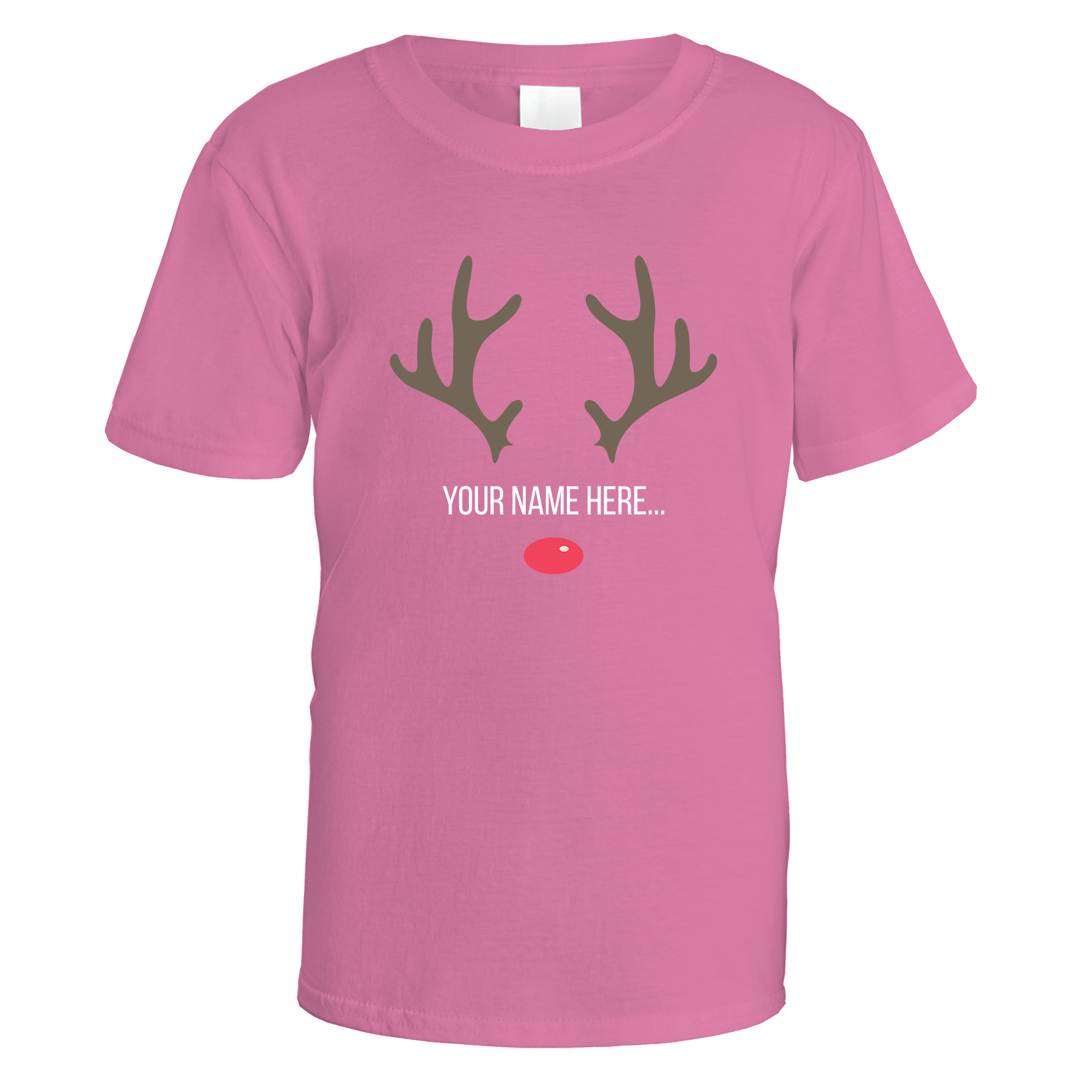Festive Reindeer Name Personalised T-Shirt