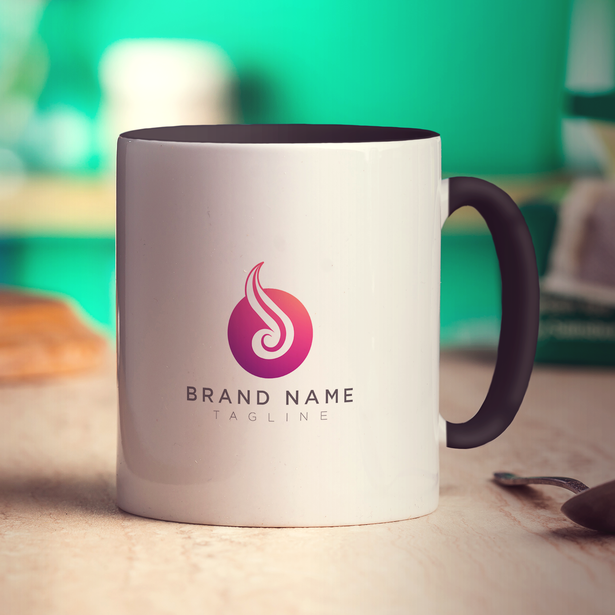 Double Sided Logo Print Mug
